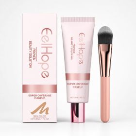 EELHOPE Concealer Foundation Liquid with Brush, Skin Tone, 1 Pieces