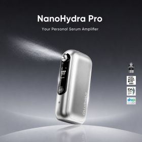NanoHydra Pro- Nano-Mist Serum Infusion Device ( World's First Dual-Pump Skincare Hydration Device, APP support ) (Color: Silver)